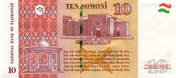 PN24d Tajikistan - 10 Somoni Year 2021